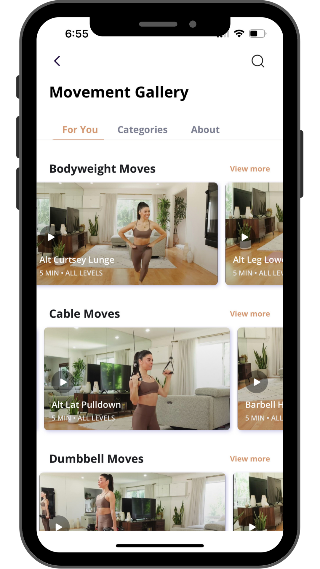 GLOW Phone Demo: FITNESS: Library of over 85 Moves