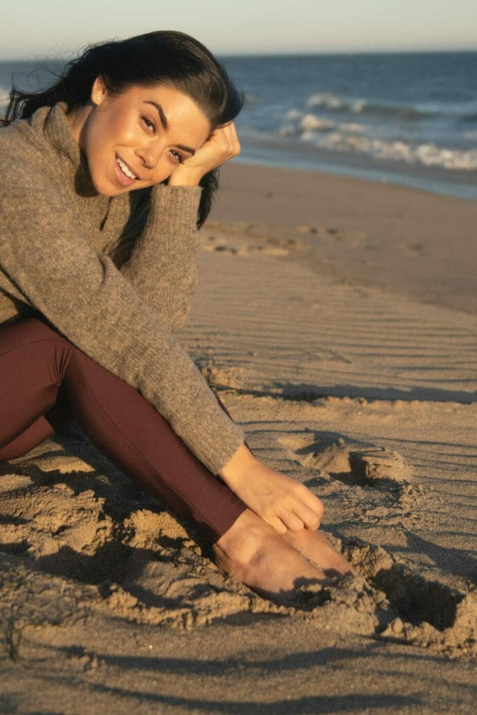 Gabby Sitting on the Beach