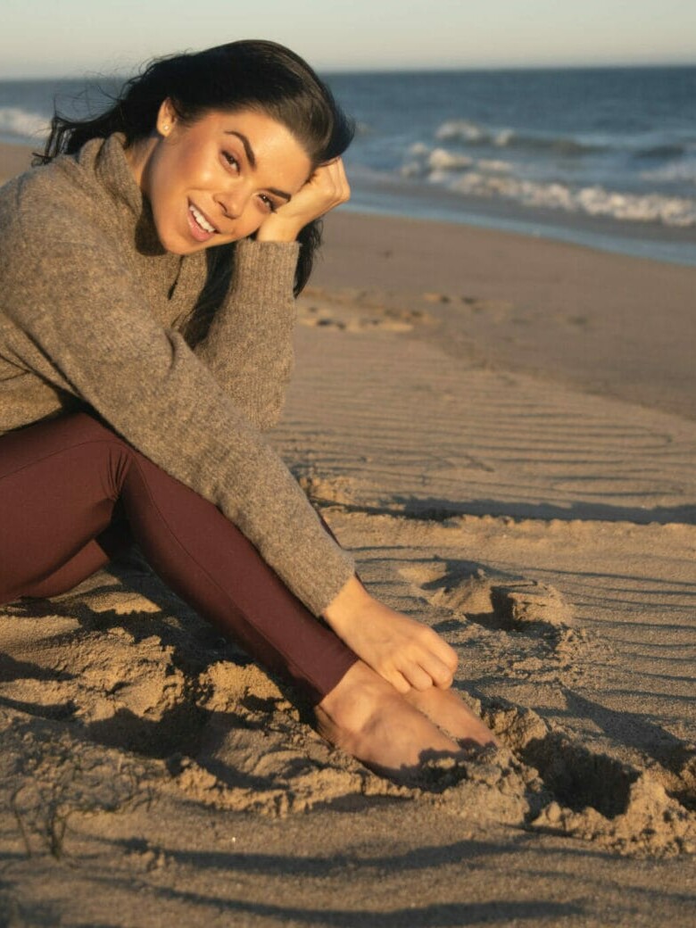 Gabby Sitting on the Beach